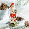 Evergreen 12"H Farmhouse Santa Garden Statuary- Outdoor Garden and Christmas Decoration - 2 of 3