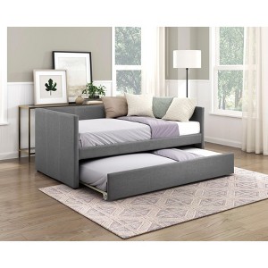 NicBex Twin Size Upholstery Size Daybed with Trundle,Sofa Bed Frame for Bedroom,Living Room,Apartment - 1 of 4