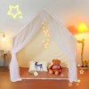 VEVOR Kids Play Tent, Kids Tent for Kids 1-5 Years Old, Toddler Tent with Mat and Tent Lamp, Tent for Kids with Windows, Beige - 2 of 4