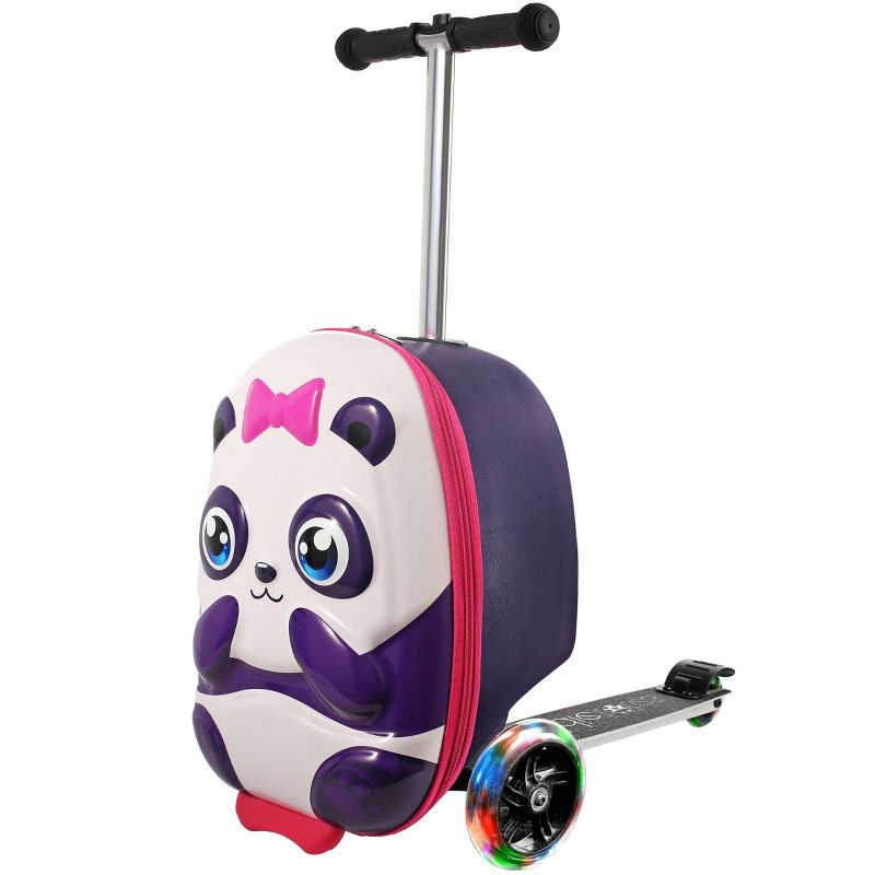 Kiddietotes Kids' Hardside Carry On Suitcase Scooter, 1 of 8