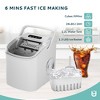 EUHOMY Portable Ice Maker - 26 Lbs/day, Ultra-Quiet & Self-Cleaning, Bullet Ice Production for Home, Kitchen,White - 2 of 4