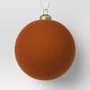 9ct 80mm Christmas Flocked Ball Ornament Set Dark Brown - Wondershop™ - 4 of 4