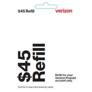 Verizon SPC V1 $45: Domestic Phone Gift Card, Direct to Device, Non-reloadable - 1 of 1
