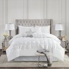 Sapphtopaz 7 Piece Comforter Set Elegant Bedding Comforter Sets Solid Color Reversible Tufted Bedding Set with Throw Pillows - 4 of 4