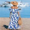 Women's Off-Shoulder Ruffle Smoked Waist Printed Maxi Dress - Cupshe - 4 of 4
