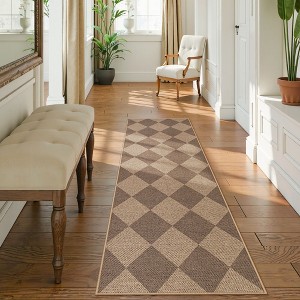 Lahome Diamond Grid Faux Jute Rectangular Indoor Area Rug - 1 of 4