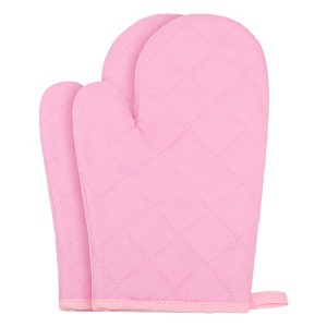 REGALWOVEN Heat Resistant Thick Cotton Lining Durable Oven Mitts Set of 2 10.6x6.7inch - 1 of 4