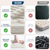 GustoWave Oversized 2 Person Bean Bag Chaise Lounge Bed, Sofa Bed with 4 Pillows for Living Room, Bedroom - 4 of 4