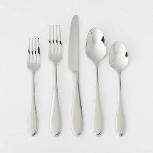 5pc Luxor Place Setting Set Silver - Threshold Signature™ - 1 of 3