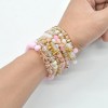6 Sets Bohemian Stackable Stretch Bracelets Multi-color Boho Jewelry for Women with Various Charms - 4 of 4