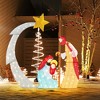 Costway 5 FT Lighted Christmas Nativity Scene Outdoor Christmas Holy Family Decoration - 4 of 4