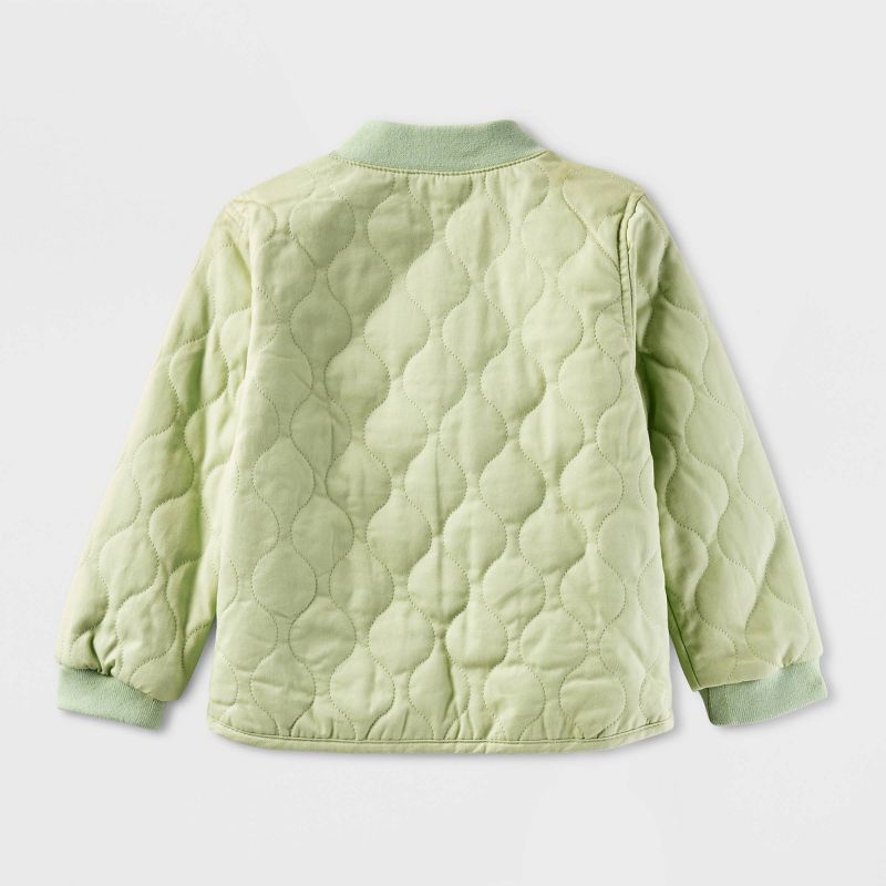 Toddler Quilted Bomber Jacket - Cat & Jack™ Green, 3 of 5