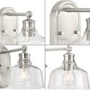 Progress Lighting Singleton 1-Light Vanity Fixture, Brushed Nickel, Clear Glass Shade - 3 of 4