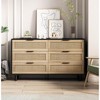 Lyngins Modern 6-Drawers Dresser,Rattan Chest of Drawers,Storage Furniture for Bedroom,Living Room - 2 of 4