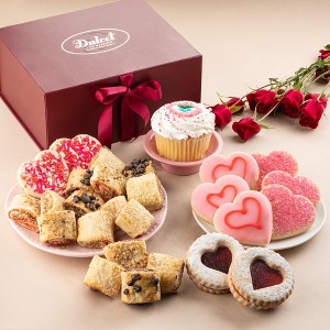 Dulcet Gift Baskets Cookie and Cupcake Heart Collection Box - 1 of 4