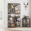 Hommoo 77-Inch Tall 8-Tier Industrial Bookshelf Brown - 3 of 4