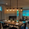LLHZSY 5 - Light 44" Large Globe Chandelier Kitchen Island Linear Pendant Light for Dining Room - Clear Glass - Oil Rubbed Bronze - 4 of 4