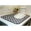 Attop Absorbent, Reversible XL Microfiber Dish Drying Mat for Kitchen, 18 Inch x 24 Inch, Pewter Gray Trellis - 2 of 4