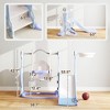 4 in 1 Toddler Slide and Swing Set for Ages 1.5-4, Toddler Playset Playground with Climber, Basketball Hoop - 3 of 4