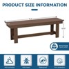 Hyleory HDPE Outdoor Patio Dining Bench - Durable & Weather Resistant Simple Stool - 4 of 4