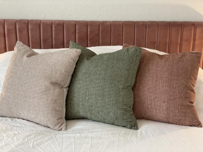 Evergrace Freja Woven Stripes Pillow - Lion Brown