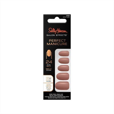 Sally Hansen Salon Effect Fake Nails Kit - Oval - Buff & Tumble - 24ct