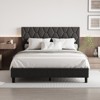 Queen Size Bed Frame, Upholstered Platform Bed Frame With Height Adjustable Headboard, Wood Slats Support, No Box Spring Needed, Noise Free - 2 of 4