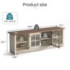 Modern Farmhouse TV Stand with Storage Cabinet and Adjustable Shelves - 4 of 4