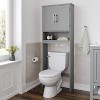 Flash Furniture Vega Over the Toilet Bathroom Storage Cabinet Organizer with Magnetic Closure Doors, Adjustable Cabinet Shelf, and Open Lower Shelf - 2 of 4