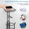 LunaLulinlk Inserted Tube Upgraded Toilet Paper Holder Free Standing, Paper Roll Dispenser with Top Storage Shelf for Bathroom-Black - 3 of 4