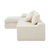 Dolonm 98'' Modular Sectional Sofa,Convertible Sponge Compression Sofas,Deep Seat L-Shape Sofa Couch with Chaise,for Living Room, Bedroom - 3 of 4