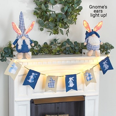 The Lakeside Collection Blue and White Plaid Easter Collection - Garland