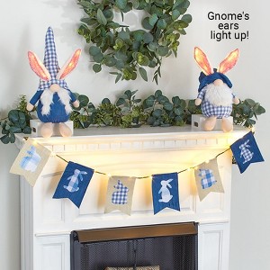 The Lakeside Collection Blue and White Plaid Easter Collection - Garland - 1 of 4