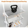 4 - Tier Over Toilet Storage Shelf Heavy Duty Metal White Space - Saving Bathroom Organizer No Drill 4.5 - 9.5 FT Adjustable - 4 of 4
