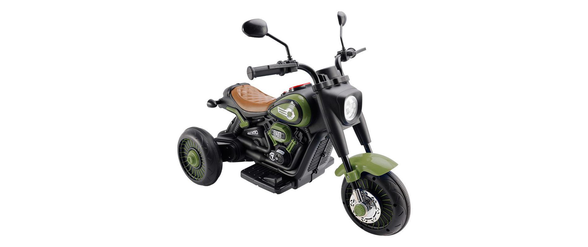 Topteng 3 Wheel 6V Kid Ride On Motorcycle Electric Toy with Colorful Light and Music, Green