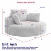 TiramisuBest 55''L Corduroy Chenille Foam Single Swivel Chair, Fluffy Modern Sleeper, 360 Degree Swivel Chair for Living Room, Bedroom - 2 of 4