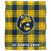 U Of California Santa Cruz Campus Plaid Spirit Silky Touch Super Soft Throw Blanket 50x60 - 2 of 4