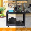 Heavy Duty 2-Shelf Utility Cart with 550LBS Capacity, Rolling Service Cart with Handle, 360¡ã Swivel Wheels for Garage/Warehouse, Plastic - 4 of 4