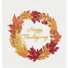C&F Home Happy Thanksgiving Wreath Embroidered Waffle Weave Kitchen Towel - 3 of 4