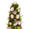 Northlight Floral and Foliage Easter Egg Tree - 14" - Pink and White - 3 of 4