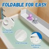 XINGHANZHENXUAN Silicone Bathtub Splash Guard with 11 Suction Cups | Bath Toy Holder & Play Shelf to Prevent Water Spill - Gray - 3 of 4