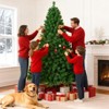 SKONYON 6ft Full Artificial Christmas Tree with 864 Branch Tips, Metal Stand, Flame-Retardant PVC, Easy Assembly, Holiday Decoration - 3 of 4