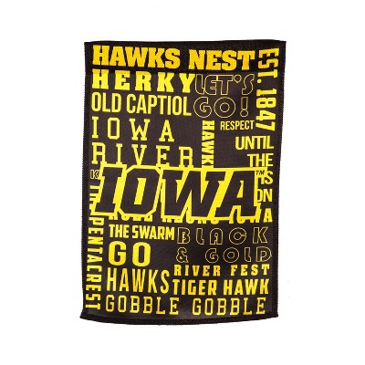 University of Iowa Double-Sided Suede Garden Flag