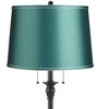 360 Lighting Dyna 58" High Black and Soft Teal Shade 2-Light Floor Lamp - 2 of 4