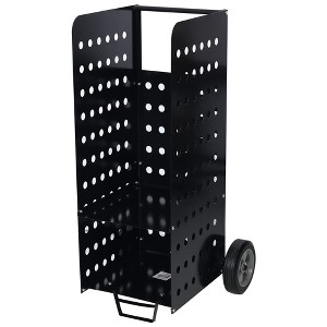 Firewood Cart, 16.3 x 14.2 x 41 In Fireplace Log Rolling Cart Wood Rack, Heavy Duty In Door Outdoor Rolling Cart With 2 Rubber Wheels - 1 of 4