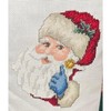 Handmade Santa Sleigh Apron with Cross-Stitch Santa Face – For Home or Restaurant - 3 of 3