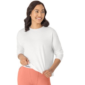 Hanes Originals Comfywear Women's Boxy Long Sleeve T-Shirt - 1 of 4