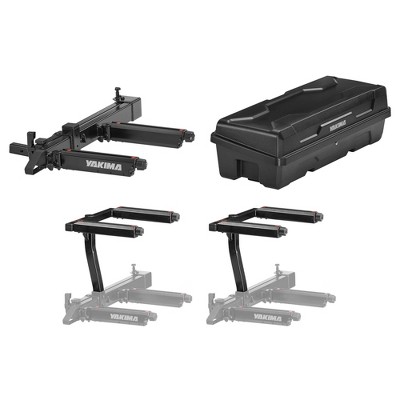 Yakima EXO SwingBase Hitch Base Rack Bundled with GearLocker Cargo Box and TopShelf Racks, 2 Inch Hitch Storage System, Black