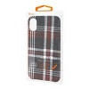 Reiko iPhone X/iPhone XS Checked Fabric Case in Brown - 4 of 4