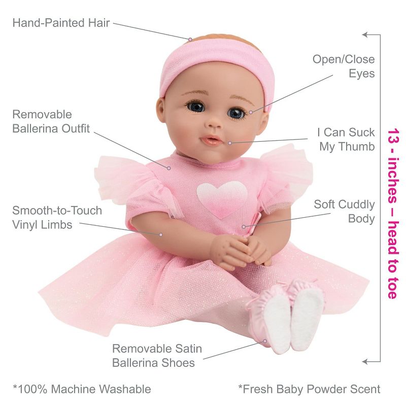 Adora Ballerina Baby Doll Set - Aurora, 3 of 9